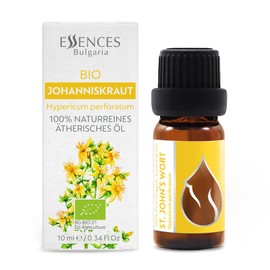 Essences Bulgaria Organic St. John's Wort Essential Oil 1/3 Fl Oz | 10ml | Hypericum perforatum | 100% Pure and Natural | Undiluted | Therapeutic Grade | Family Owned Farm | Steam-Distilled | Non-GMO