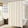 MIULEE Extra Long Linen Shower Curtain 84 Inch Long with