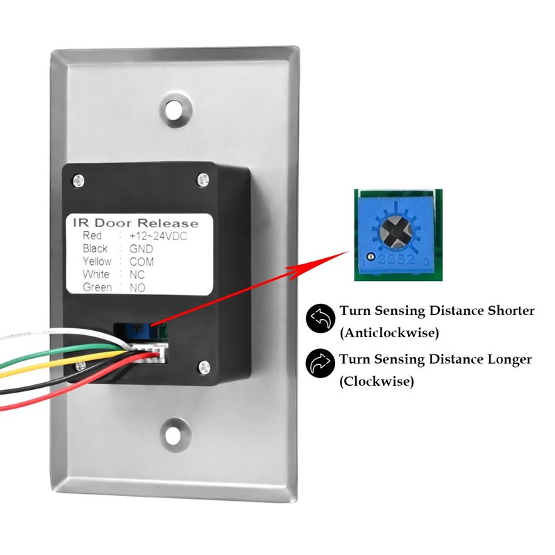 Infrared Sensor Exit Button IR Door Release Touch-Free Switch No