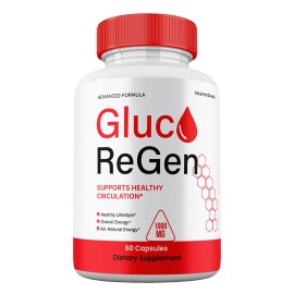 Gluco ReGen Capsules, Max Strength, Gluco ReGen All Natural Supplement (3 Pack)