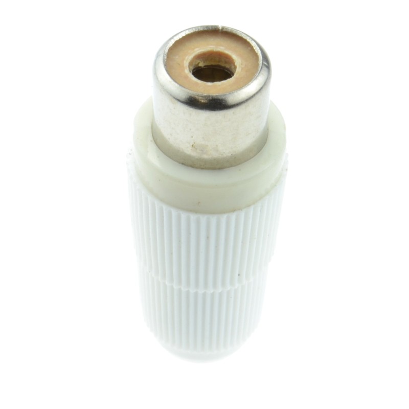 kenable Phono RCA Socket Audio or Video Solder Termination WHITE