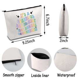ENSIANTH Speech Therapy Gift Makeup Bag Speech Pathologist Teacher Appreciation Gift AAC SLP Gift Tiny Humans Communicate Gift (tiny MU)