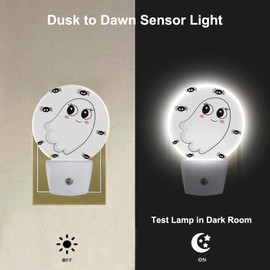 Uanvaha St Patrick Day Cute Gnomes Night Light Lucky Four Leaf Clover Green Night Lights Plug into Wall with Light Sensors Auto on/Off for Holiday Gifts for Boys Girls Women Teen