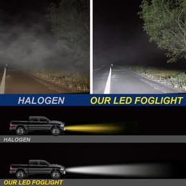 ALLGOOD LED Fog Lights w/Bulbs Compatible with Dodge Ram 1500 2002-2008/Fit Ram 2500 Ram 3500 2003-2009/Fit Durango 2004-2006, Front Bumper Fog Light Lamps w/Switch, Clear Lens 1Pair