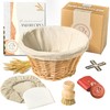 French Wicker Banneton Bread Proofing Basket- 9" Round Sourdough Proofing