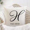 Monogram Letter H Pillow Cover Custom Last Name Throw Pillow
