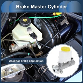TUCKBOLD Brake Master Cylinder Reservoir No.460101E412 for Nissan Altima 1993-2000 Hydraulic Master Cylinder Silver Tone White Aluminum Alloy 1 Pc