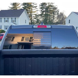 for Dodge Ram 2009-2023 Rear Middle Window Jesus American Flag Decals, Matte Black USA Flag Decal