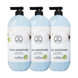 LG 엘지 온더바디 리얼 모이스처 바디워시 웜 코튼향 900g 3개 샤워 LG On The Body Real Moisture Body Wash Warm Cotton Scent 900g 3pcs Shower