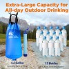 Gravity-Fed Water Bag 6L Survival Water Filter Straw w/4xWater Pouches,Emerge