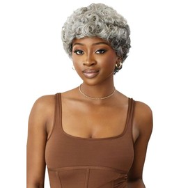 Outre Fab & Fly Full Cap Wig Gray Glamour - Human Hair - Emir (HL34/51)