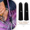 OSALADI 10pcs Foldable Umbrella Tail Bead Metal Umbrella Bone Covers