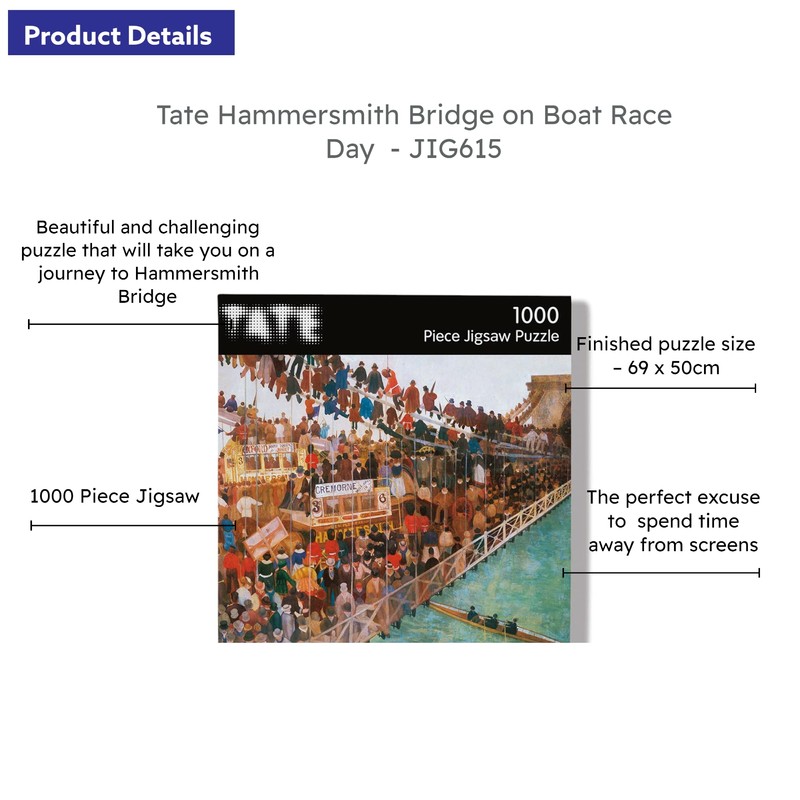 Tate Hammersmith Bridge on Boat Race Day 1000 Piece Jigsaw
