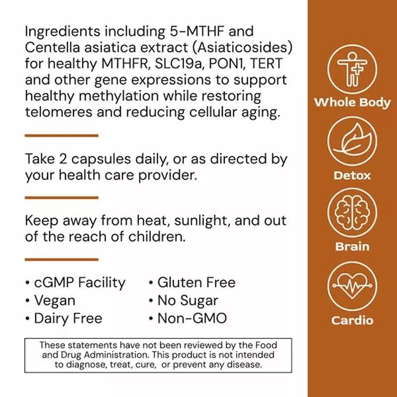 Alimentum Labls MethylGenic Professional Grade Dietary Supplement, 60 Caps, New