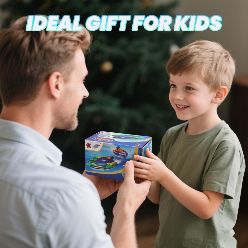 LAFALA Remote Control Boat for Kids with Inflatable Bumper Rechargeable