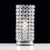 MiniSun Modern Polished Chrome & Clear Acrylic Jewel Cylinder Touch