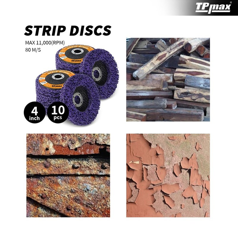 TPmax 4 inch Stripping Discs Rust Remover Discs Remove Paint