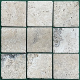 Philadelphia 4 X 4 Travertine Tumbled Tile - Box of 5 sq. ft.