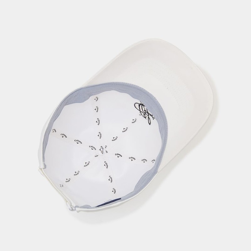 [キャロウェイ] キャップ コットン 機能スベリ（吸汗速乾） ロゴ刺繍 ソフトツバ ゴルフ C25291204 レディース 1030_ホワイト