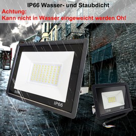 Hopelit 10 W LED Spotlight, Pack of 5, LED Spotlight Outdoor Warm White Light 3000 K, IP66 Waterproof, 850 LM Super Bright Headlight for Garden, Garage, Patio etc.