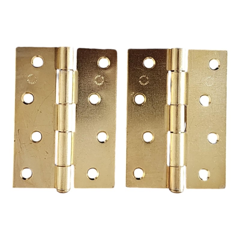 Loose Pin Butt Hinges 100mm (4") Electro Brased Holes for