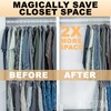 MIZGI Premium Clear Hangers with Gold Glitter (50-Pack) - Heavy-Duty