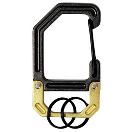 Hillman Group RSC 5040520 Apex Aluminum Black & Gold Clip & Hook Carabiner Key Chain