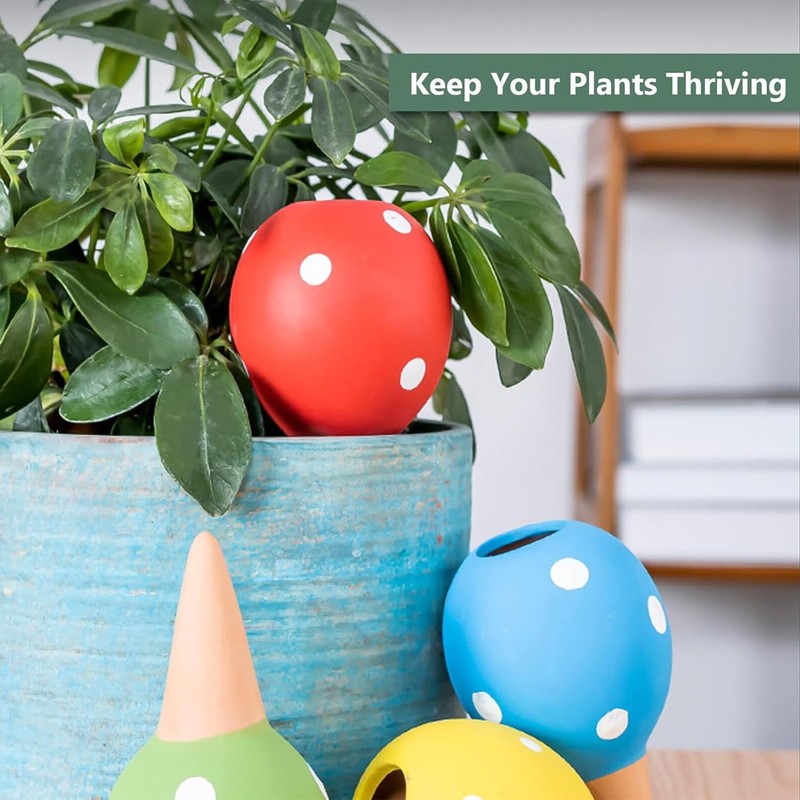 Yharnamite 4 Pcs Terracotta Self Watering Devices, Watering Globes, Professional