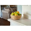 Decorasian Fruit Basket Braided Round Rattan Fruit Bowl Large Bread