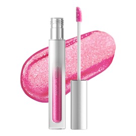 Diamond Rose Pink Lip Gloss,Matte Metallic Shimmer Non-Stick Lipgloss,Long-Lasting Waterproof Smudge Proof Liquid Lipstick,Sparkle Lip Tint Stain,Mother’s Day Lipcolor Makeup Gift for Women Girl-03