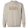 NAZENTI Mama Embroidered Crewneck Sweatshirt with Heart on Long Sleeve