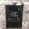 8oz BLACK Batdad Flask