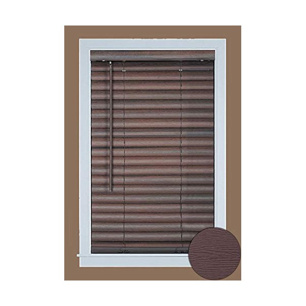 PowerSellerUSA Cordless Window Blinds, 2" Slats Vinyl Mini Blind, Premium