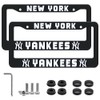 2 Pcs License Plate Frames for Yankees, Universal Aluminum License