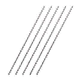 uxcell 3mm x 250mm 304 Stainless Steel Solid Round Rod for DIY Craft - 5pcs