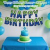 Blue & Green Cartoon Happy Birthday Banner, Cartoon Animation Birthday