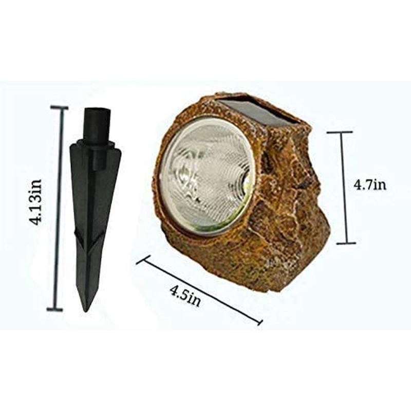 SunKite Solar Powered Rock Light, 4 Pack 10 LED Waterproof