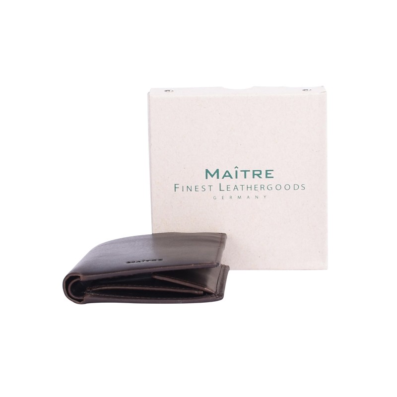 Maitre - Leather Wallet with RFID Protection, Coin Compartment and