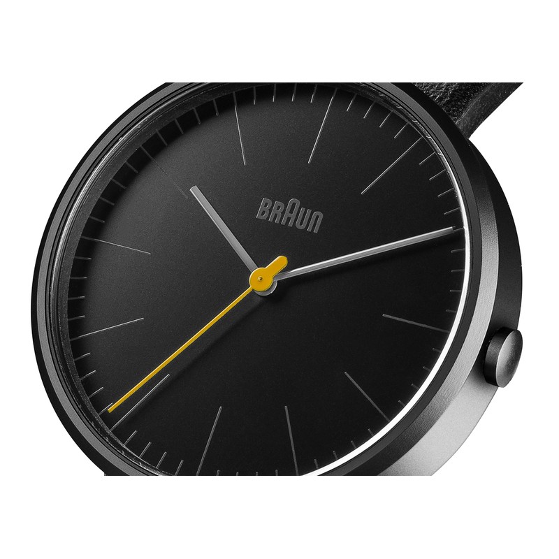 Braun Men's Quartz Watch with Black Dial Analogue Display and