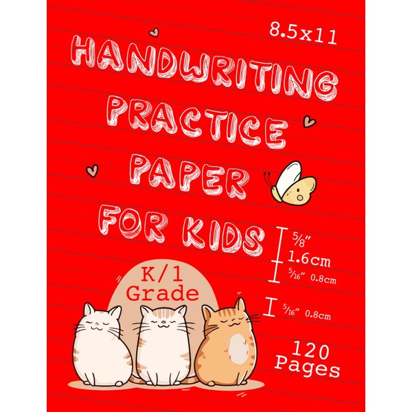 Handwriting Practice Paper for Kids: 8.5 x 11 - 120