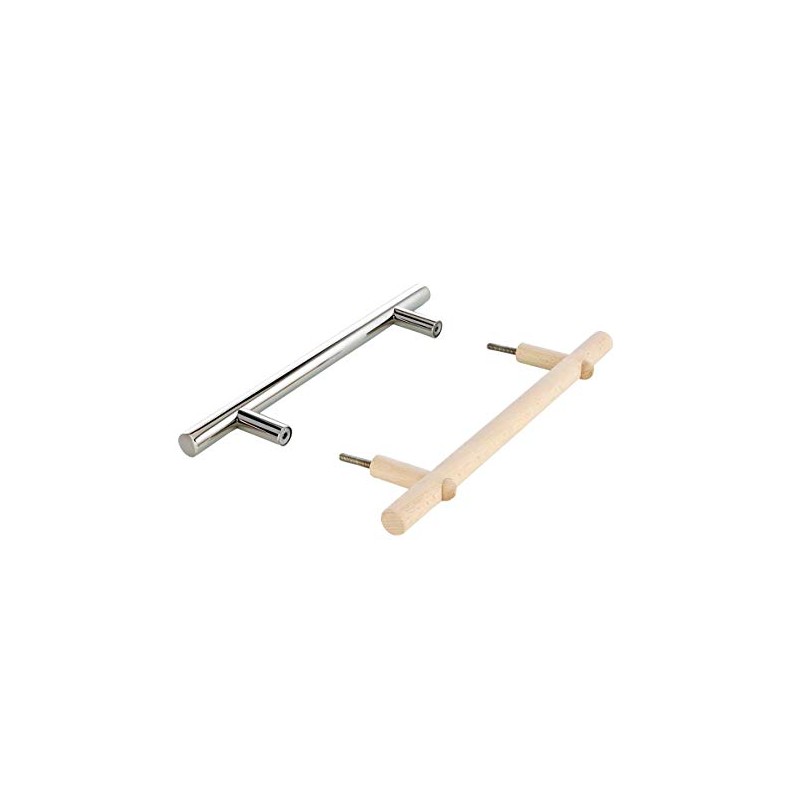 eliga Door Handle Set Stainless Steel/Wood