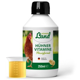 HÜHNER Land Chicken Vitamins 250 ml - Chicken Food Supplement, Vitamin Concentrate with Vitamin ADEC I Food Supplement for Vitamin Supply of Chickens, Quails & Poultry