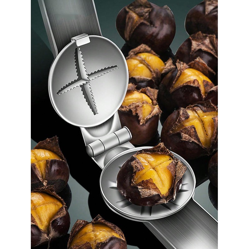 Chestnut Cutter Clip Peeler Nut Cracker Pecan Walnut Plier Opener