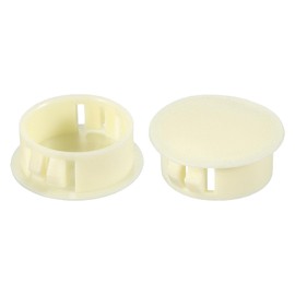 PATIKIL 20Pcs 1" Hole Plugs, 1"/25mm Plastic Hole Plugs, 20Pcs Flush Type Round Hole Plugs Cover Snap in Locking Hole Tube for Table Kitchen Cabinet Furniture, Beige