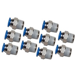 JXPC 25 Pieces 1/4" Tube x 1/4"NPT Male Connector push to connect  fitting pneumatic