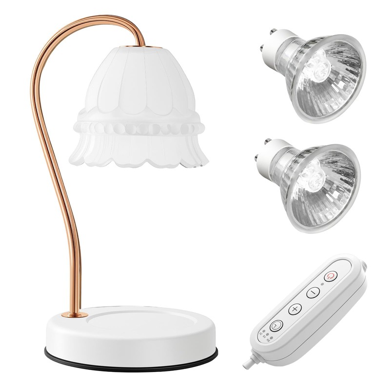 GEEZO Fragrance Candle Warmer Lamp，Electric Candle Warmer with Timer &