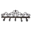 Homescapes Wall Mounted Coat Rack with Ornate Swirl Design and