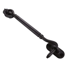 6" Barn Door Lock Latch Black 2021 New Thick Matte Bold Solid Sliding Door Lock Barn Gate Latch Hook Lock,Runningfish Heavy Duty Barn Door Latch Cabin Hook Eye Latch Easy Lock (Update Tone）