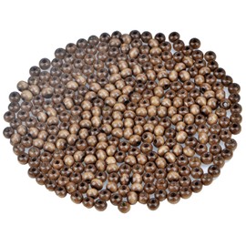 AD Beads Wood Spacer Loose Wooden Craft Beads Big Hole Beads Assorted for Necklace Bracelet Craft Making Decoration Small (4x6mm 400pcs, Coffee)