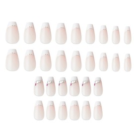 Dashing Diva Magic Press French Chaplet Nail Tips, White, 1 Piece